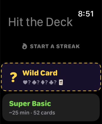 Hit the Deck on Apple Watch